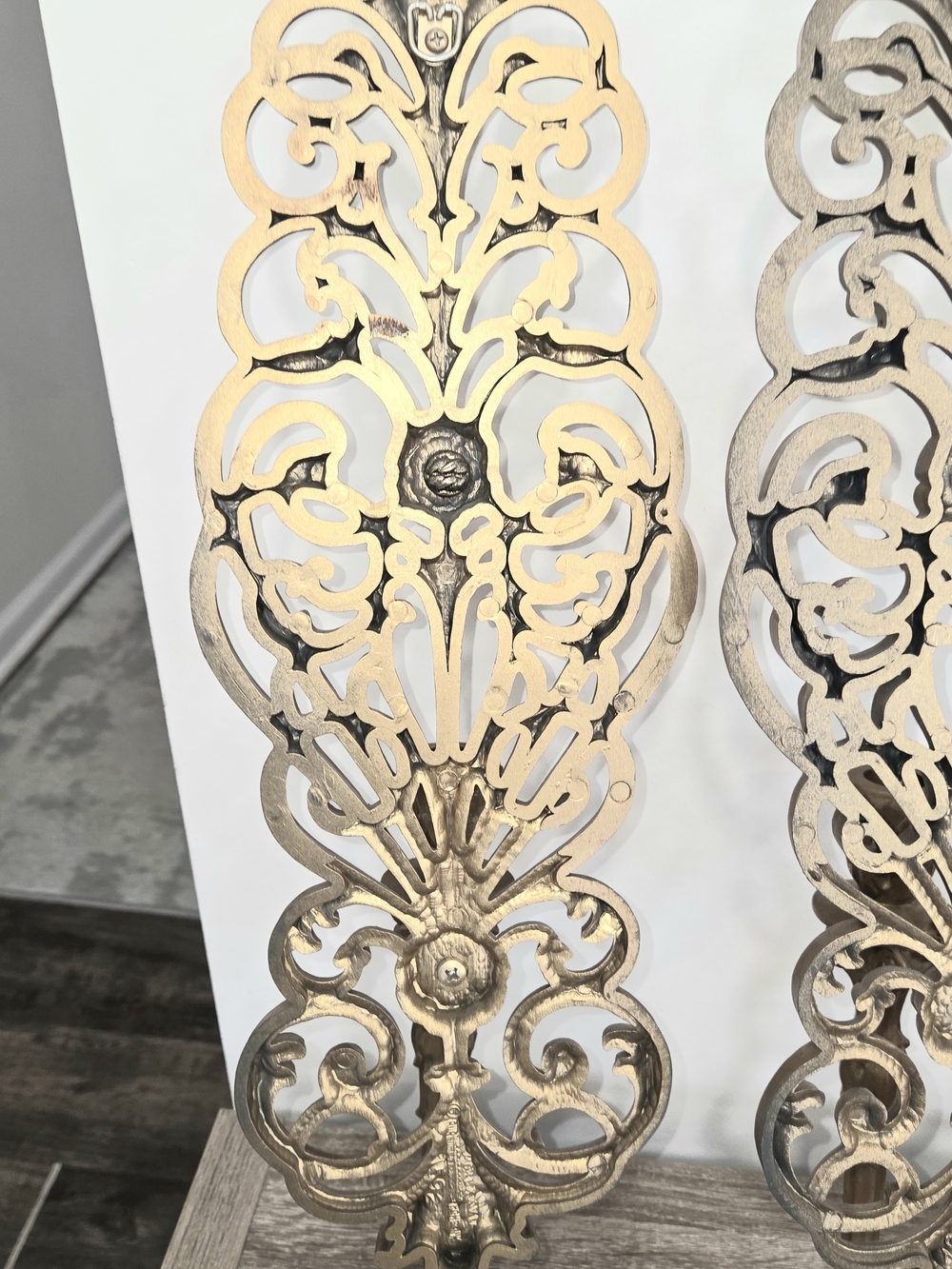 Set of 2 VTG Burwood Products Syroco Gold Hollywood Regency Wall Candle Sconces. - Picture 11 of 13